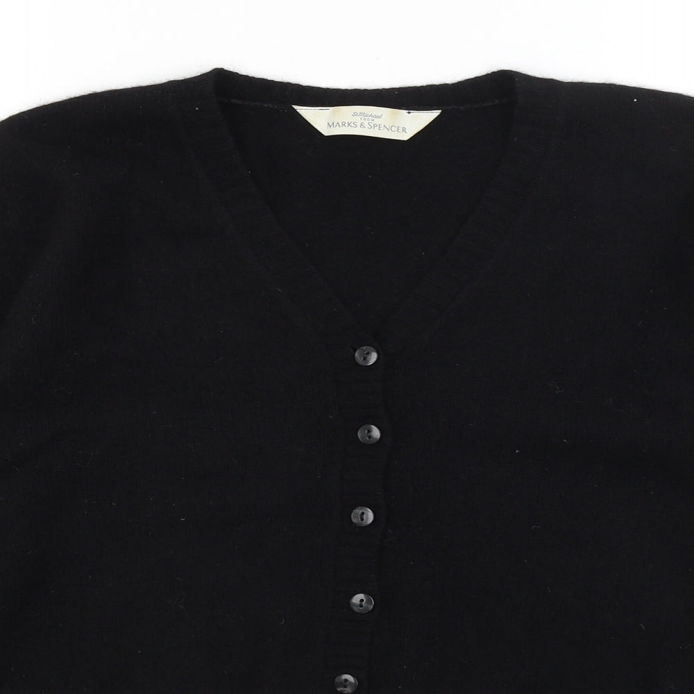 St Michael Womens Black   Cardigan Jumper Size 12