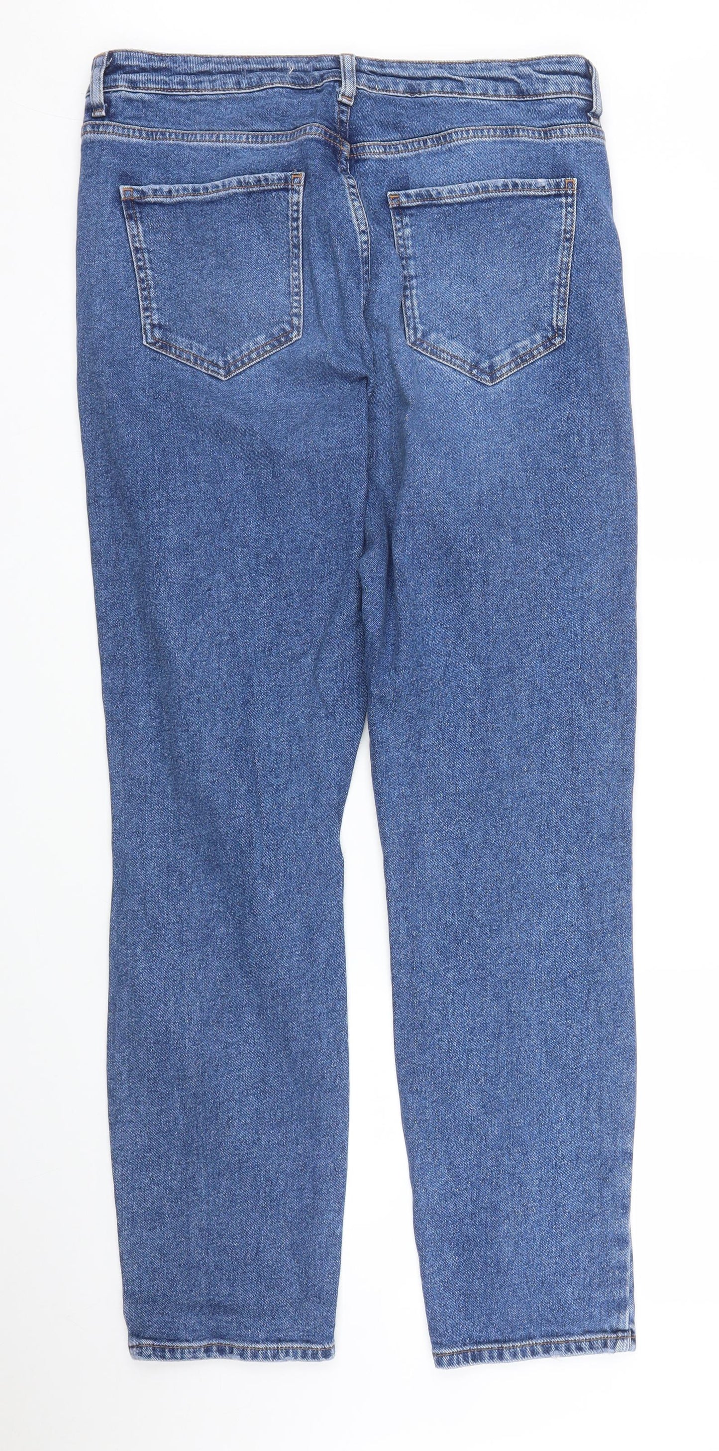 New Look Womens Blue  Denim Mom Jeans Size 10 L29 in