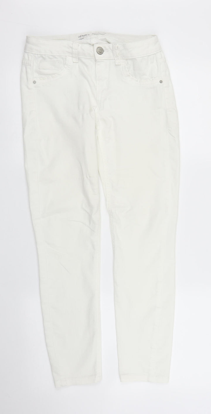 Subtle Blanco Womens White  Denim Skinny Jeans Size 8 L25 in