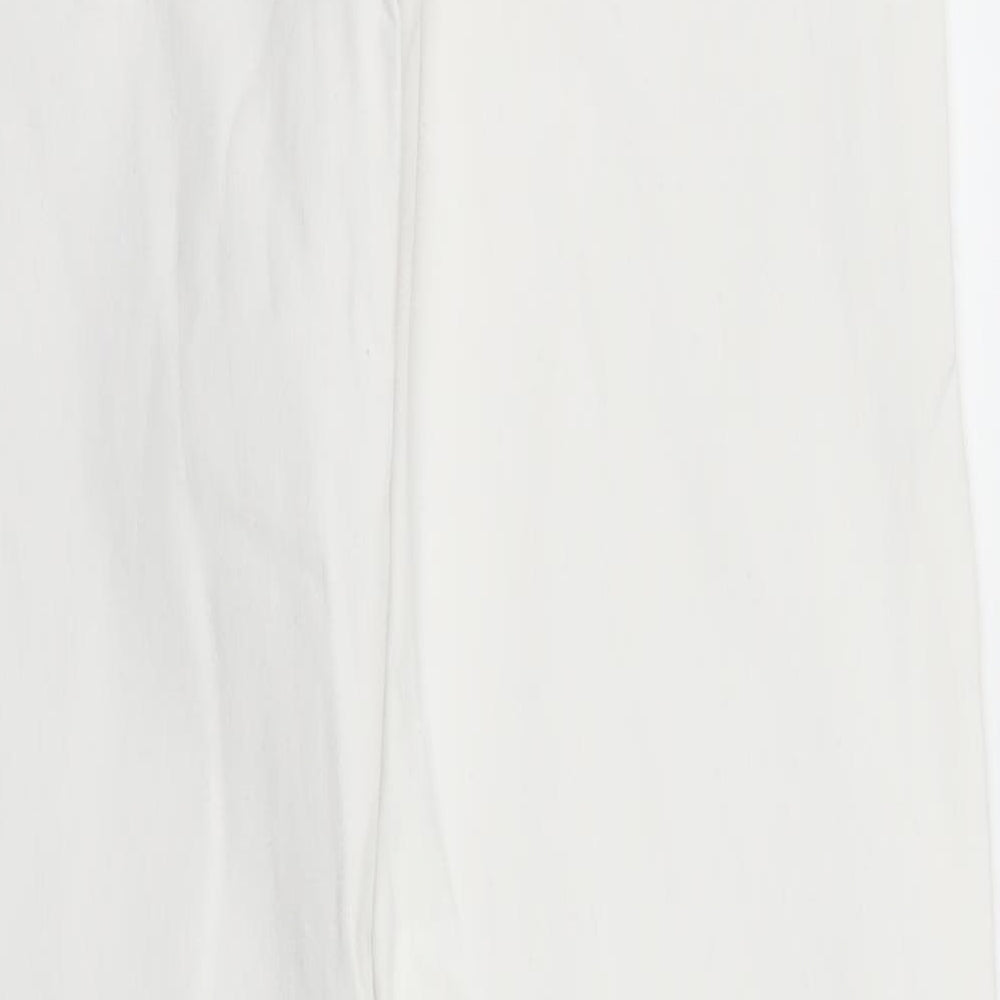 Massimo Dutti Womens White  Denim Skinny Jeans Size 14 L29 in