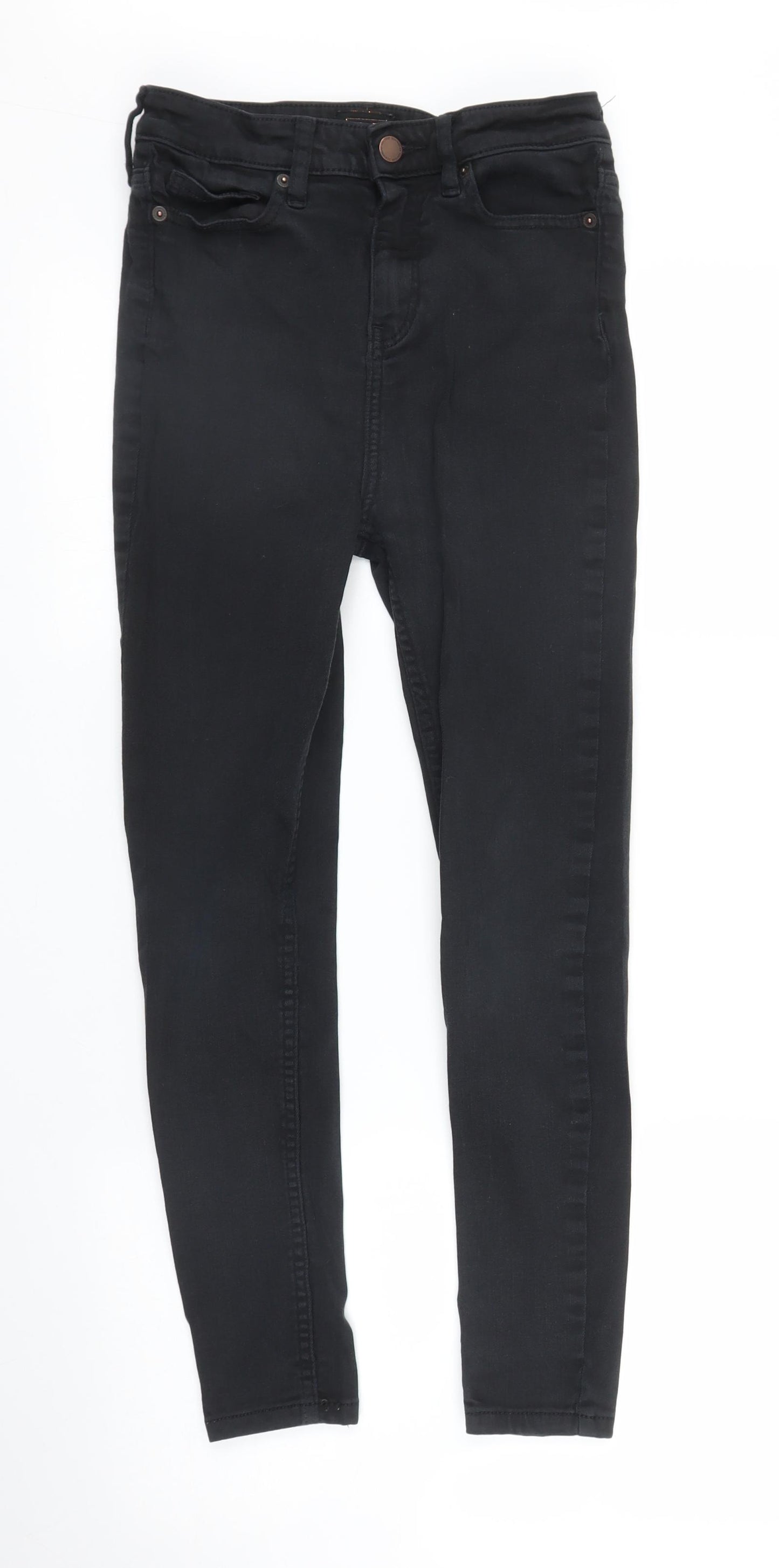 F&F Womens Black  Denim Skinny Jeans Size 8 L24 in