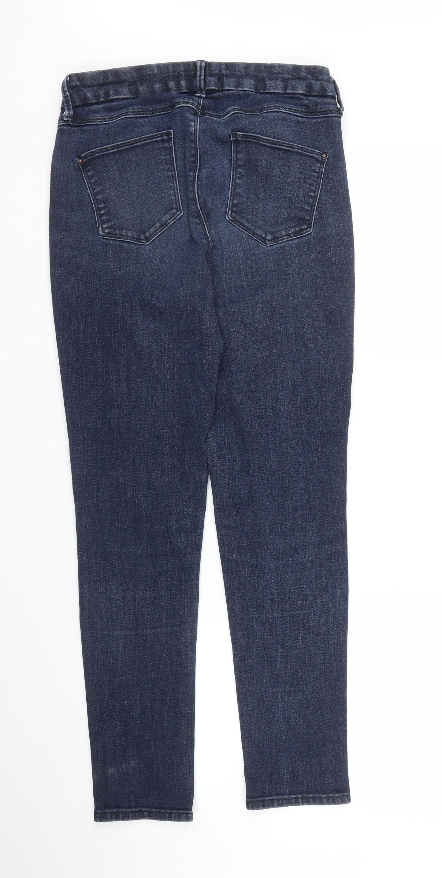 M&S Womens Blue  Denim Skinny Jeans Size 14 L27 in