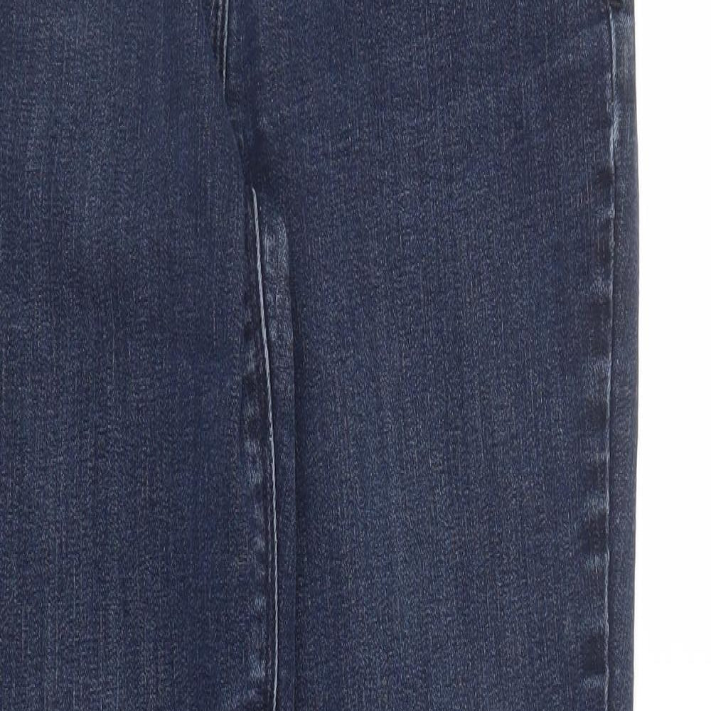 M&S Womens Blue  Denim Skinny Jeans Size 14 L27 in