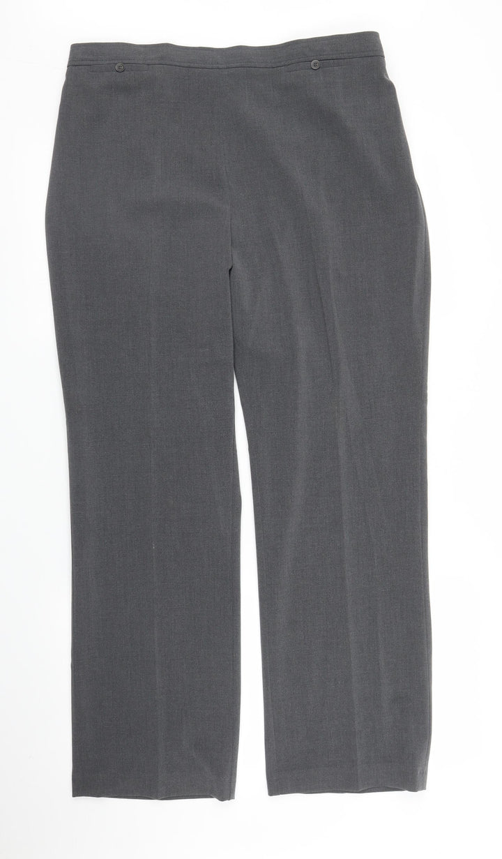 BM Womens Grey Trousers Size 16 L27 in