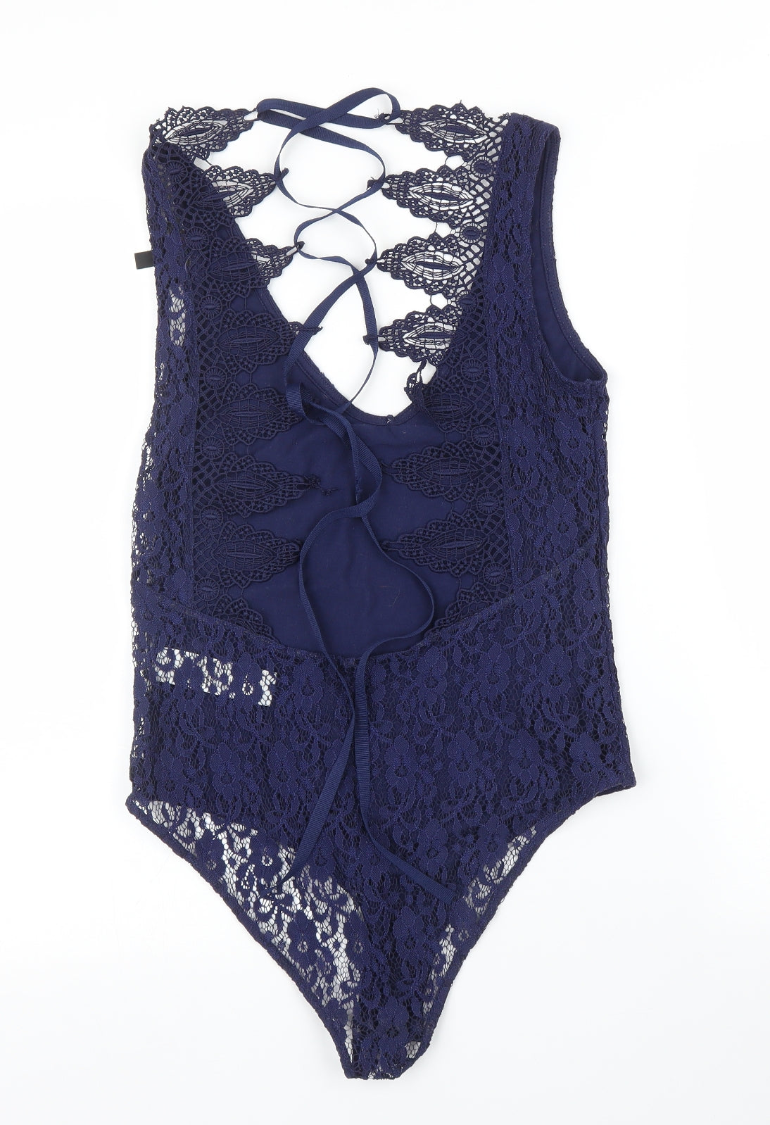 Preworn Womens Blue Floral  Leotard One-Piece Size 10