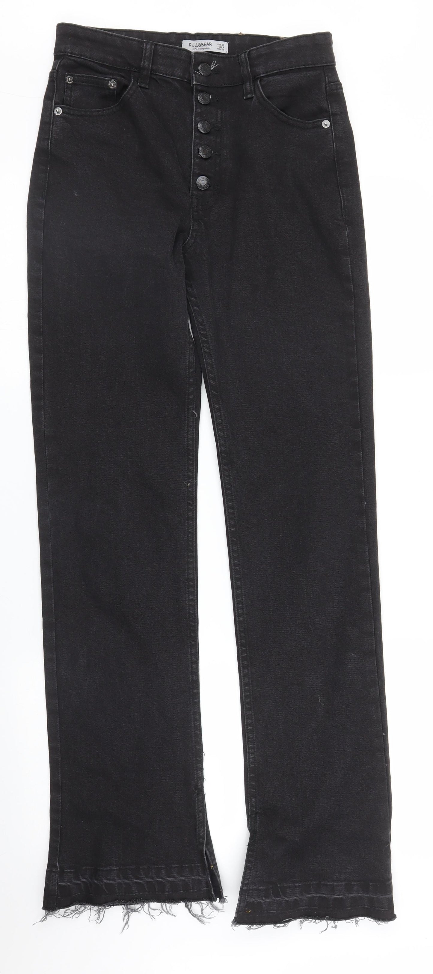 Pull&Bear Womens Black  Denim Bootcut Jeans Size 8 L32 in