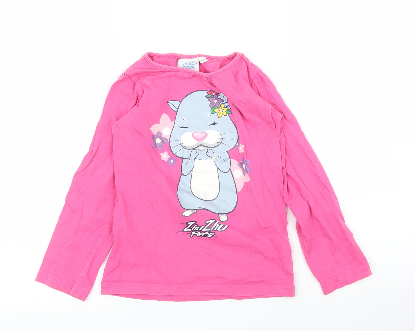 ZhuZhu Girls Pink   Basic T-Shirt Size 8 Years