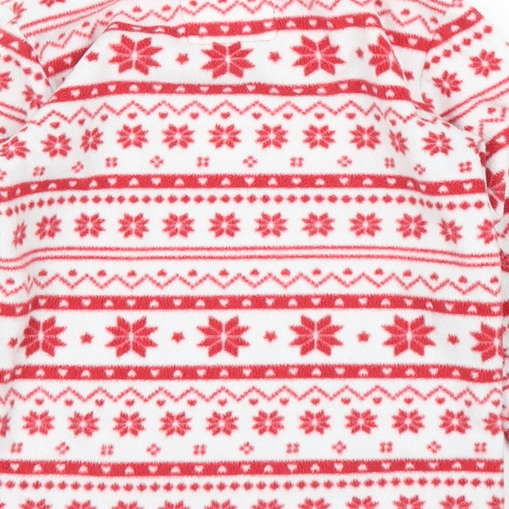 F&F Girls Red Fair Isle  Top Pyjama Top Size 4 Years