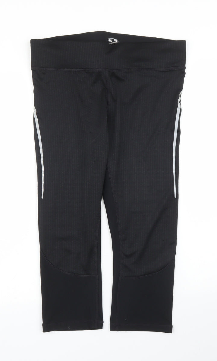 Athletics Womens Black Compression Leggings Size M L19 in