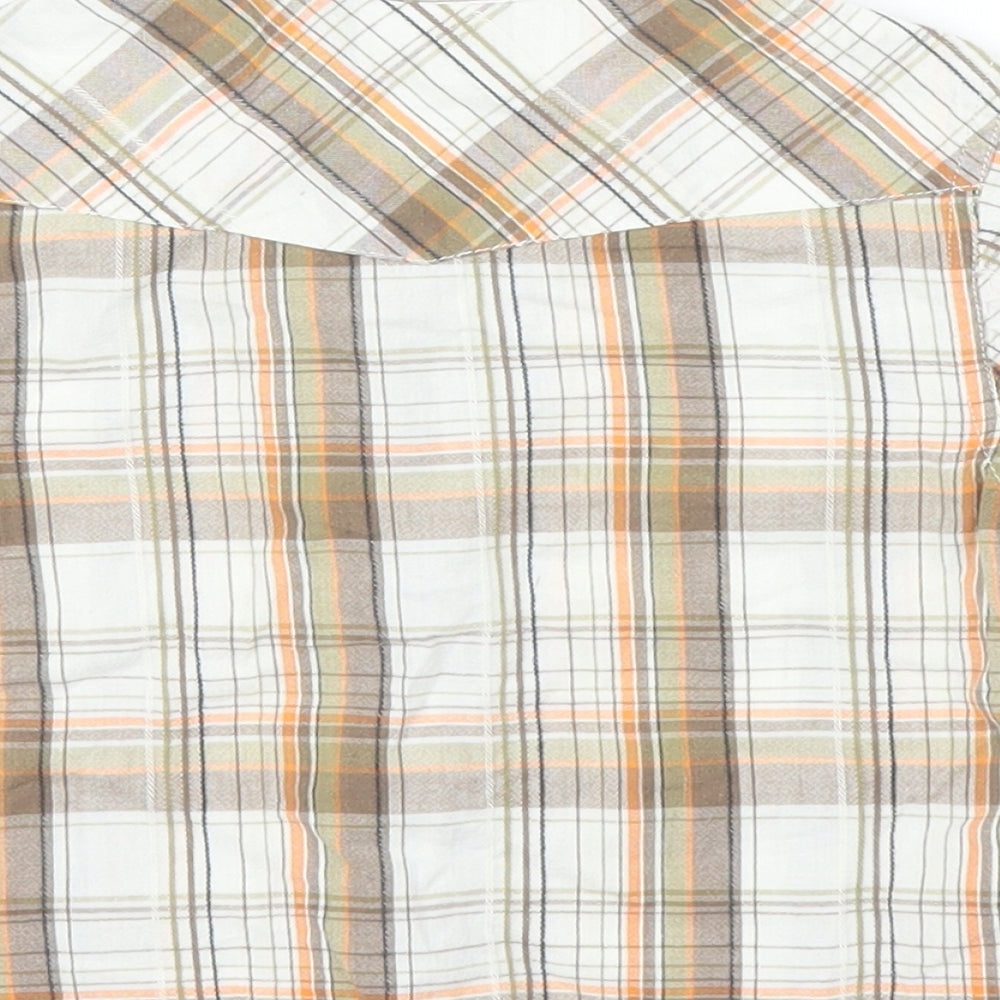 Debenhams Boys Orange Plaid  Basic Button-Up Size 2-3 Years