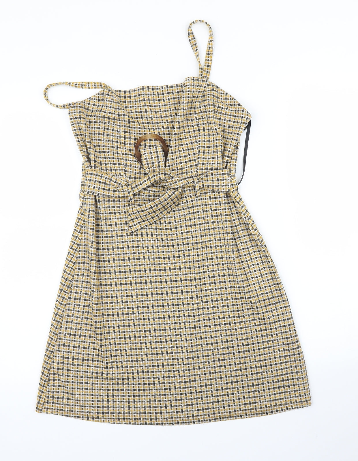 Primark Womens Yellow Plaid  A-Line  Size 10