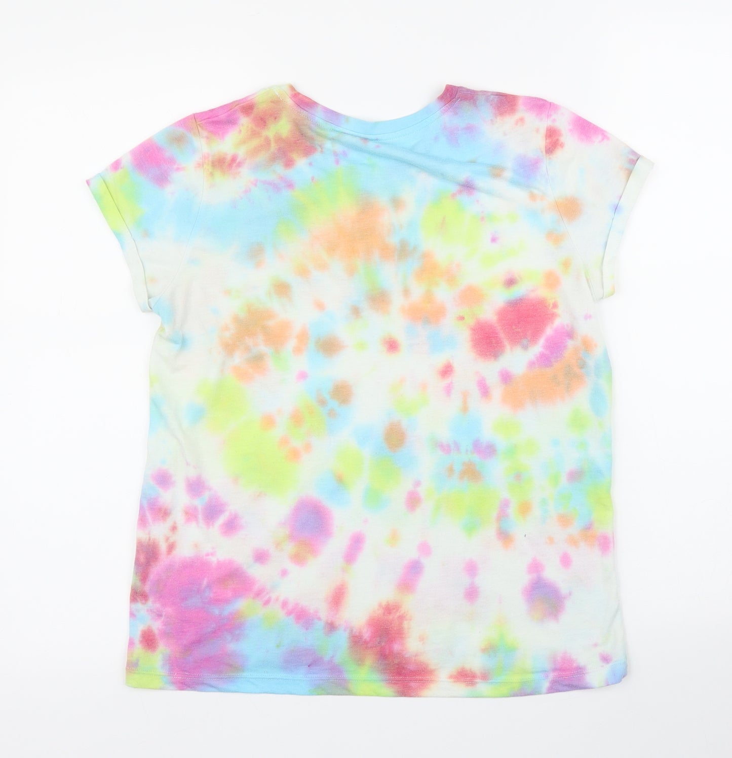 George Girls Pink   Basic T-Shirt Size 12 Years  - Tie-Dye