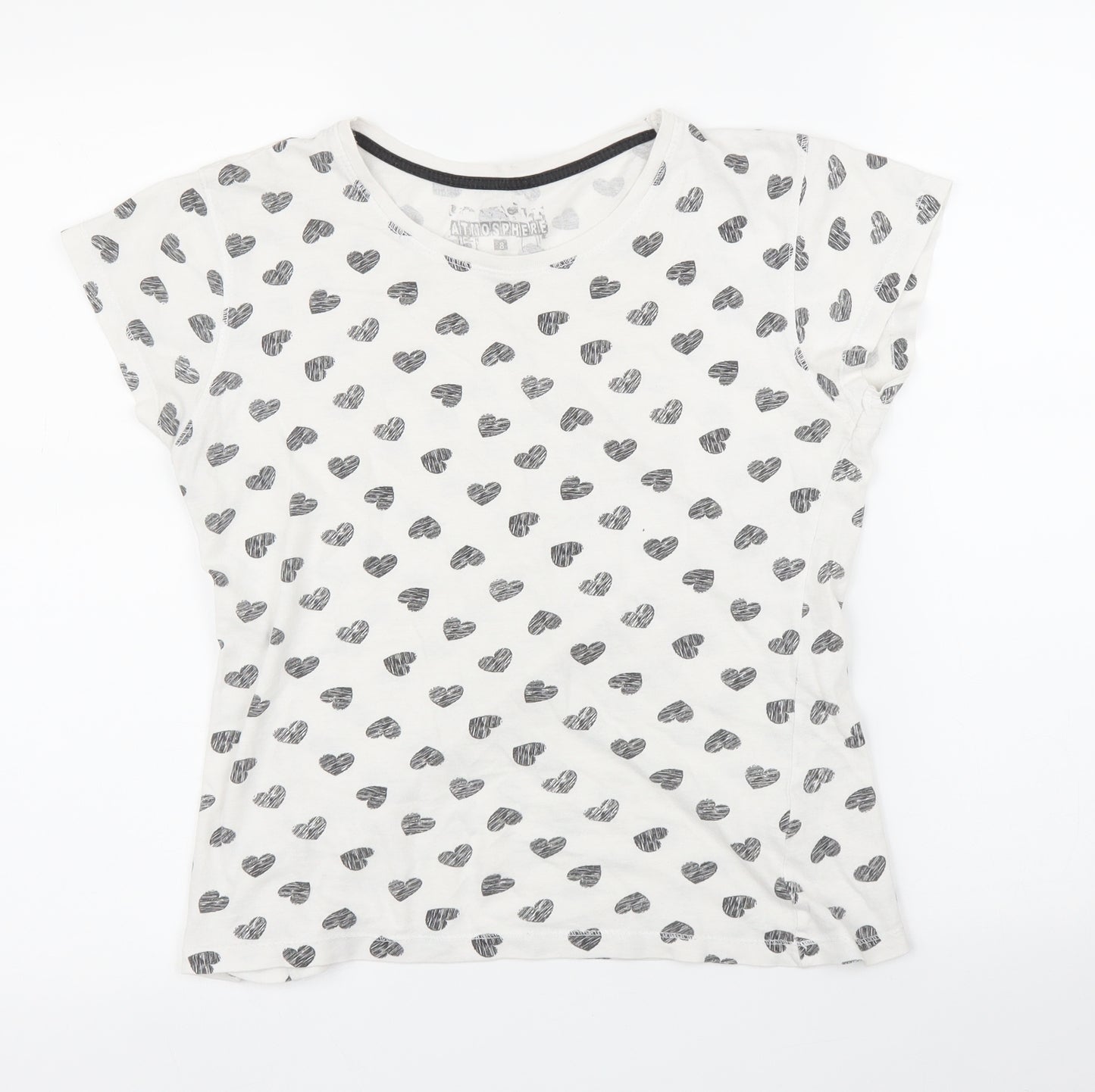 Primark Womens White   Basic T-Shirt Size 8