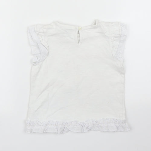 George Girls White   Basic T-Shirt Size 2 Years  - Minnie Mouse