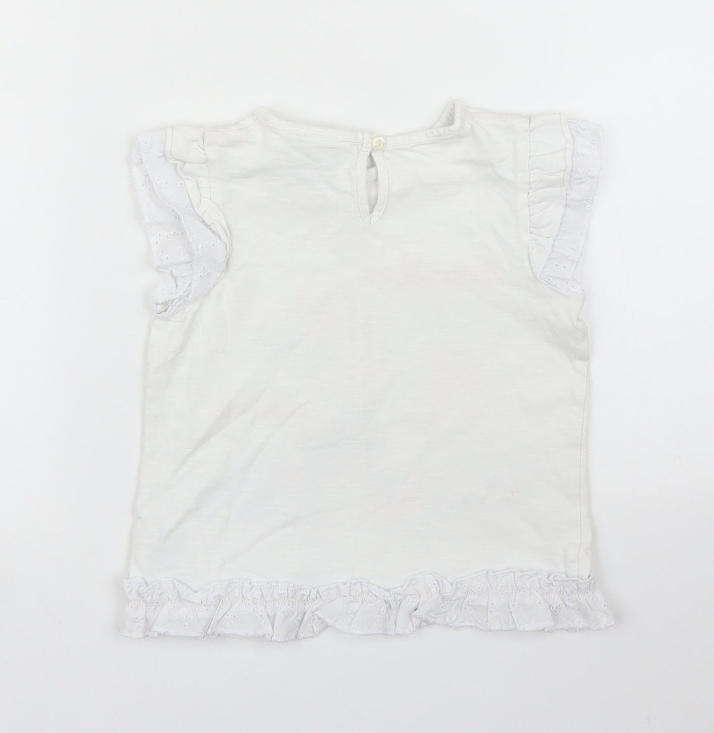 George Girls White   Basic T-Shirt Size 2 Years  - Minnie Mouse