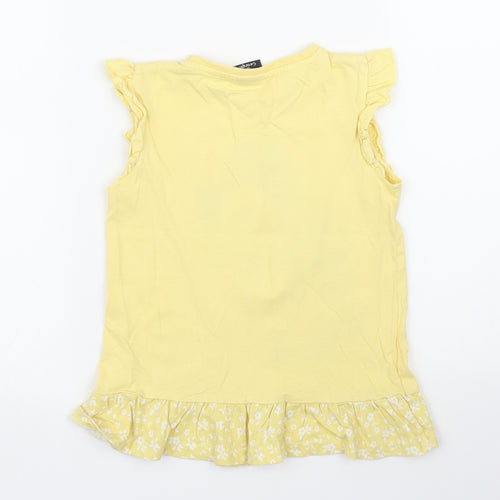 George Girls Yellow   Basic Blouse Size 5 Years  - Disney, Beauty and the Beast