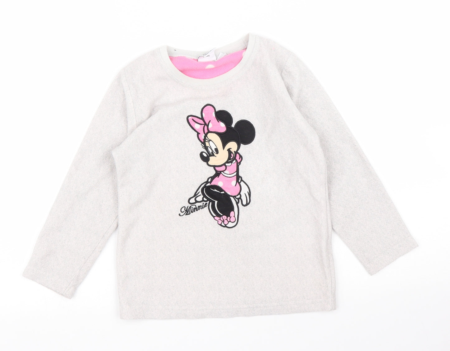Primark Girls Grey   Pullover Jumper Size 4 Years  - Minnie Mouse
