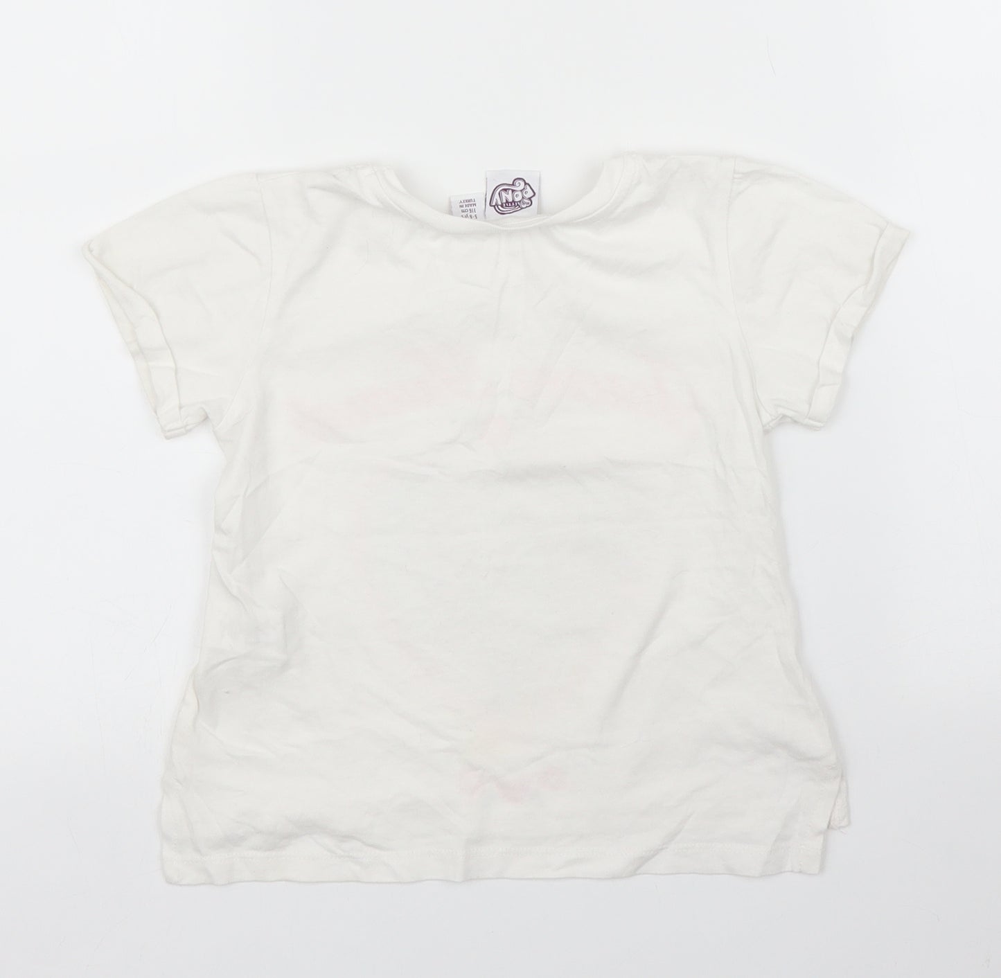 Primark Girls White   Basic T-Shirt Size 5 Years