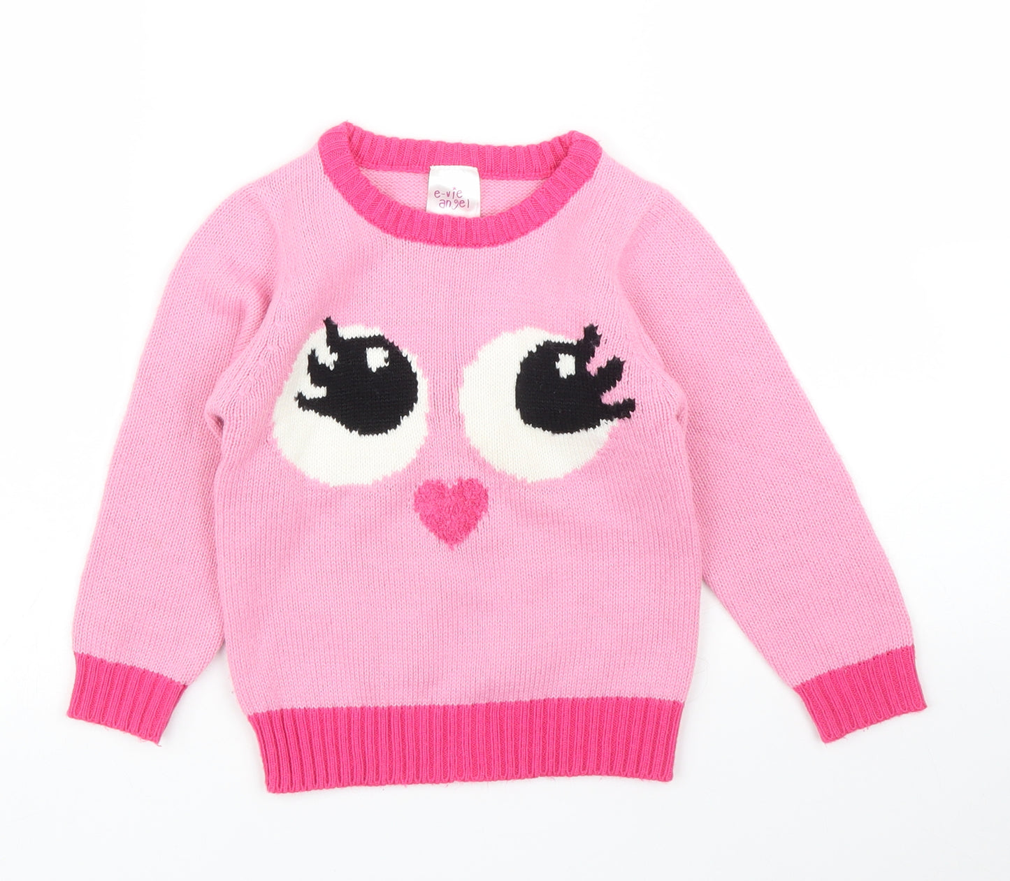 Peacocks Girls Pink   Pullover Jumper Size 4 Years
