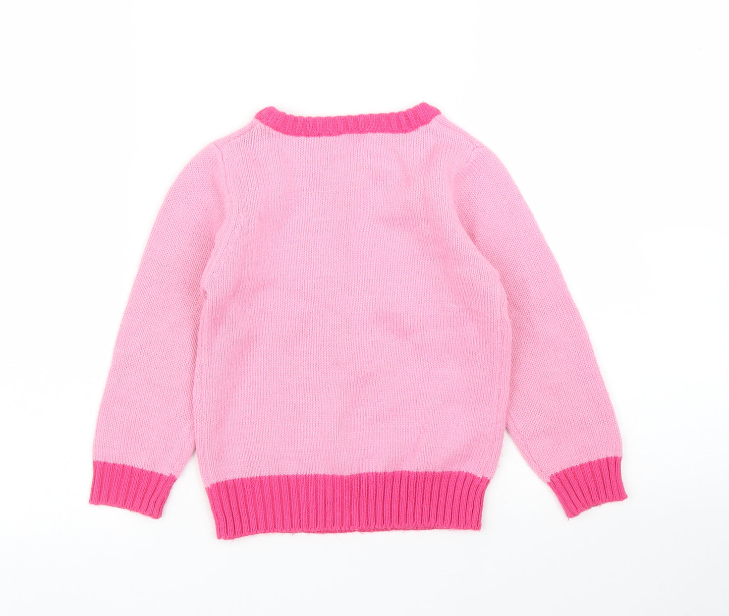 Peacocks Girls Pink   Pullover Jumper Size 4 Years