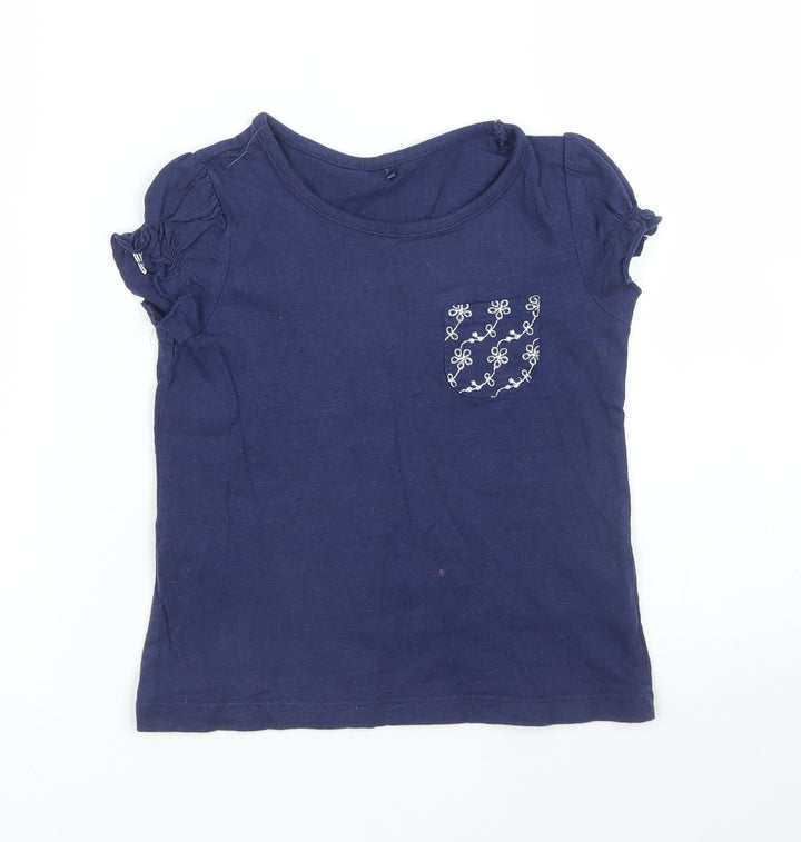 George Girls Blue Basic Blouse Size 3 Years