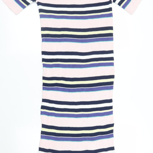 Swell Womens Pink Striped  Jumper Dress  Size 10