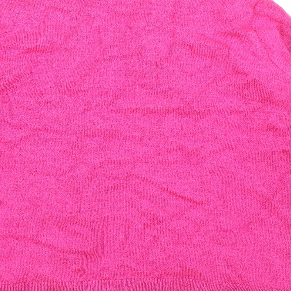 Keeno Womens Pink Striped  Pullover Jumper Size M