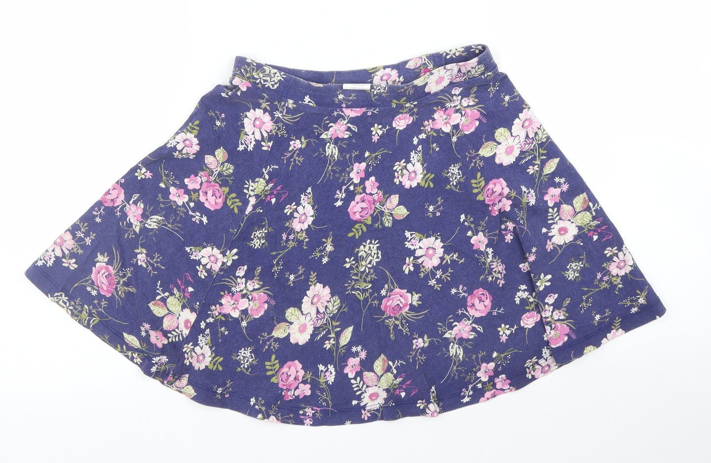 Terranova Womens Blue Floral  A-Line Skirt Size S