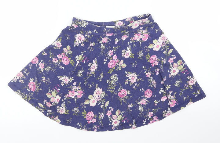 Terranova Womens Blue Floral  A-Line Skirt Size S