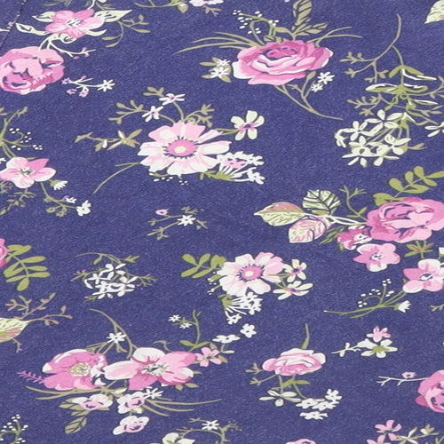 Terranova Womens Blue Floral  A-Line Skirt Size S