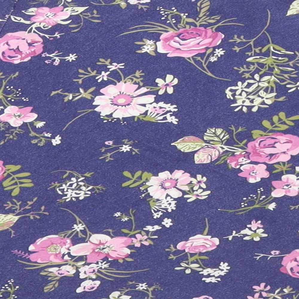 Terranova Womens Blue Floral  A-Line Skirt Size S