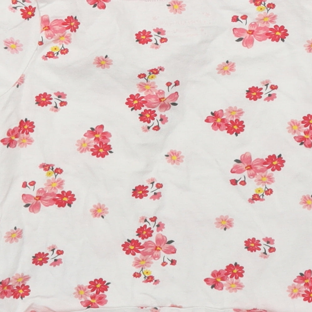 Primark Girls Pink Floral  Basic T-Shirt Size 12-18 Months