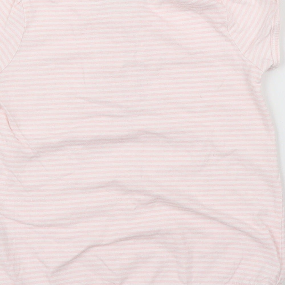 NEXT Girls Pink Striped  Basic Blouse Size 12-18 Months