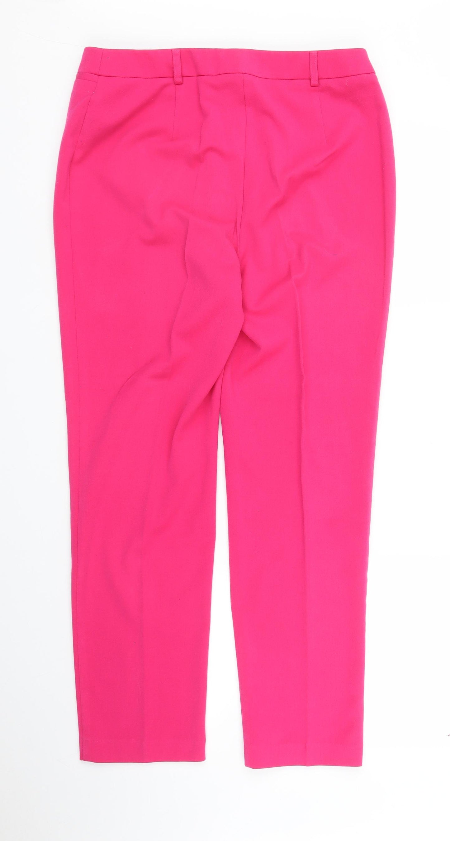 M&S Womens Pink   Pedal Pusher Trousers Size 12 L27 in
