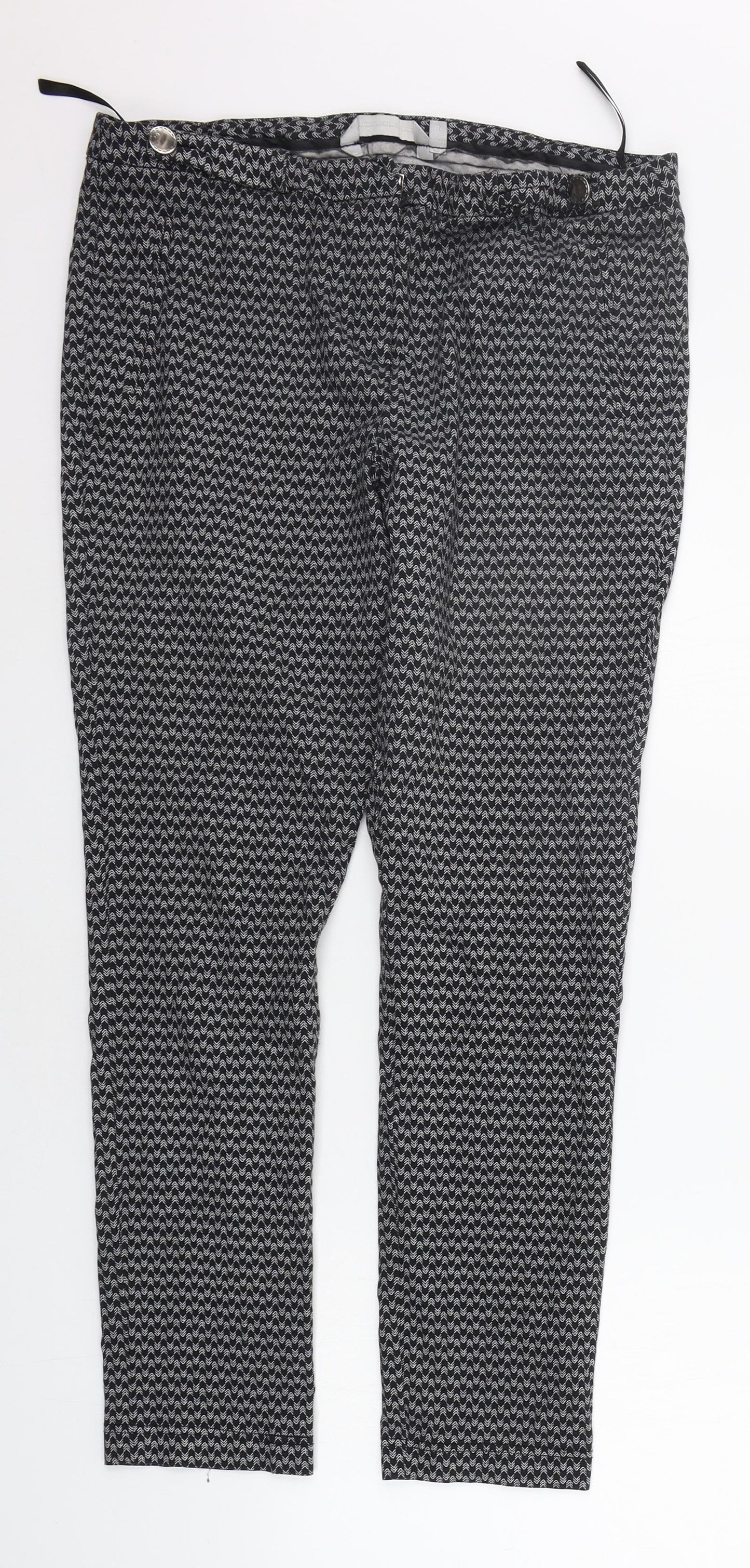 Red Herring Womens Black   Trousers  Size 14 L26 in