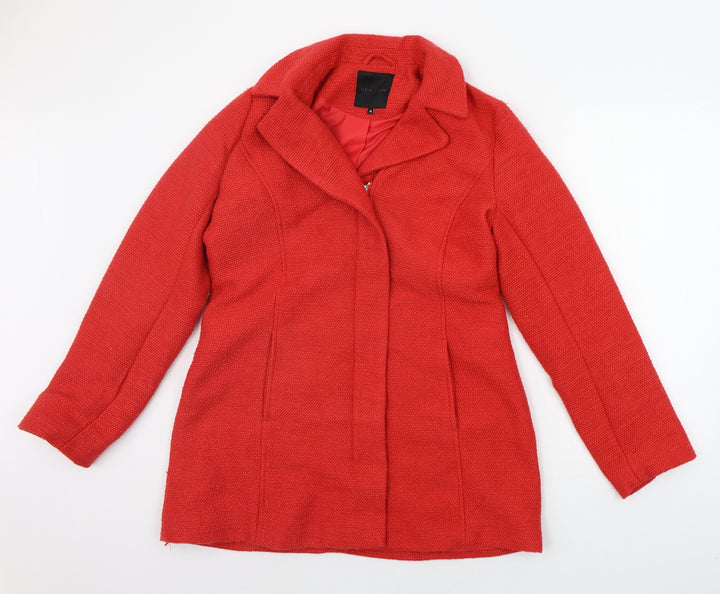 New Look Womens Red Jacket Coat Size 12