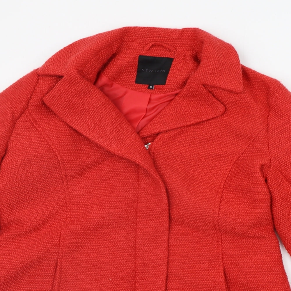 New Look Womens Red   Jacket Coat Size 12