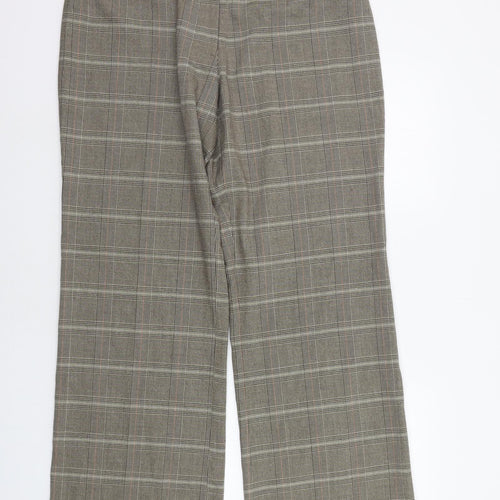 eVIE Womens Beige Geometric  Trousers  Size 16 L29 in