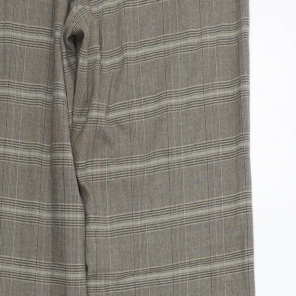 eVIE Womens Beige Geometric  Trousers  Size 16 L29 in