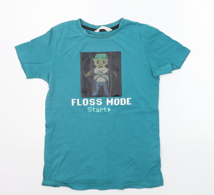 H&M Boys Blue   Basic T-Shirt Size 9-10 Years