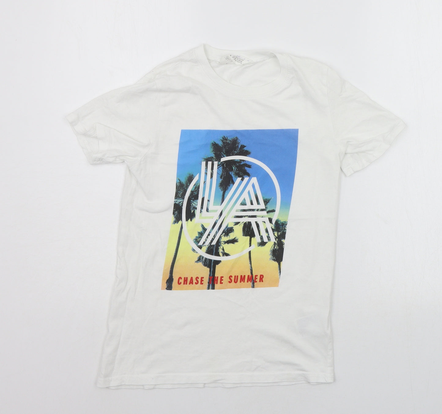 H&M Boys White   Basic T-Shirt Size 9-10 Years  - LA