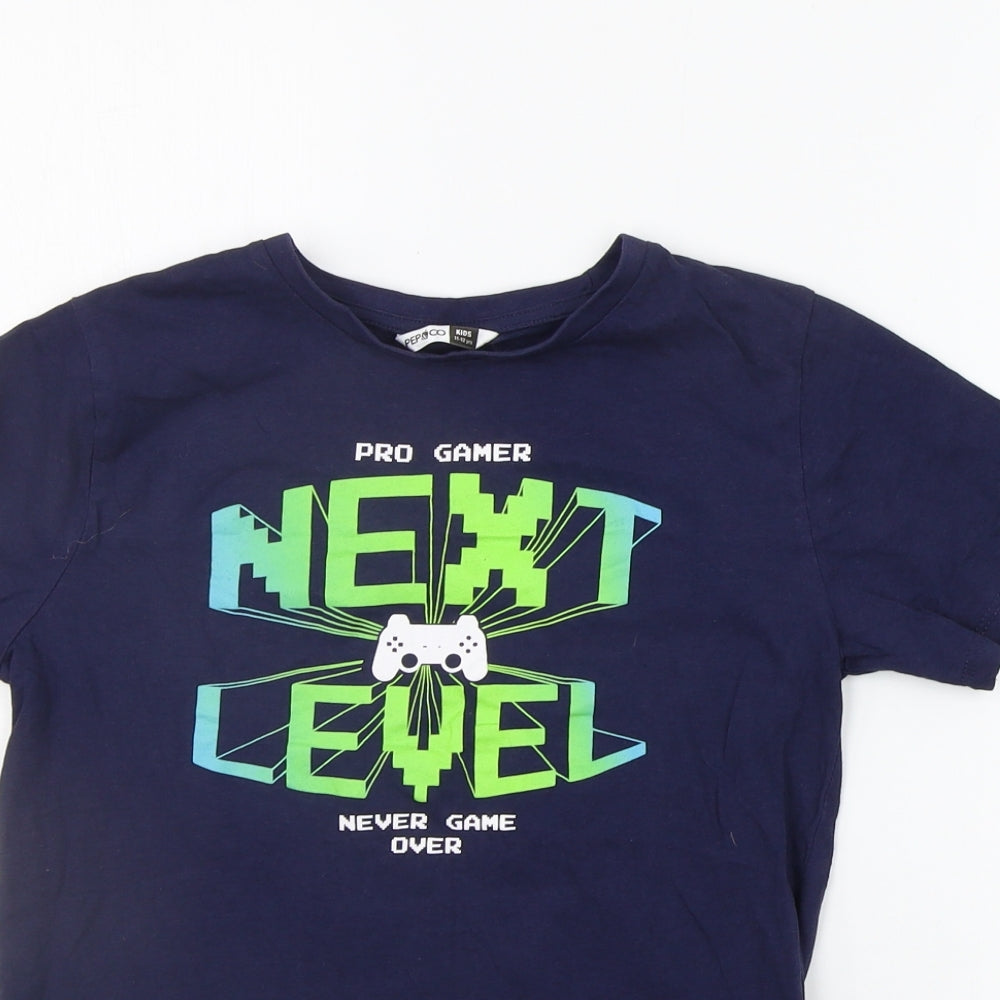 pEP&CO Boys Blue   Basic T-Shirt Size 11-12 Years