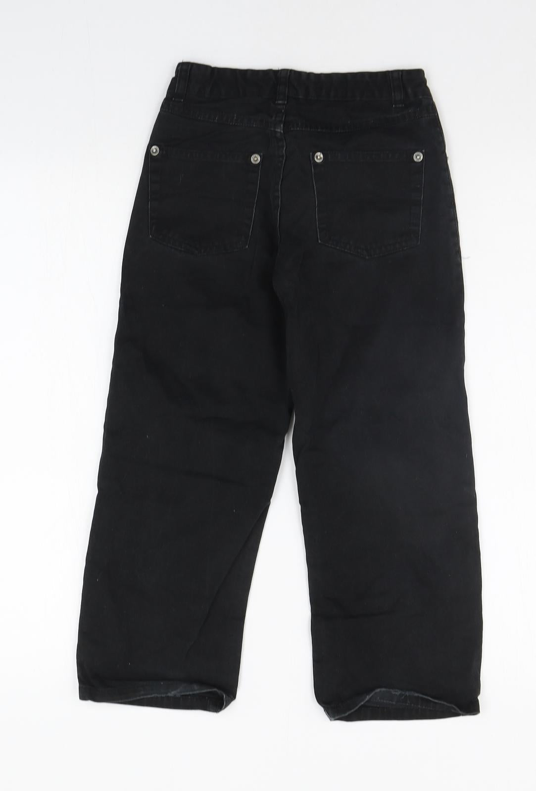 Denim & Co. Boys Black   Chino Trousers Size 6-7 Years