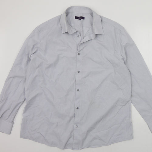 George Mens Grey    Button-Up Size 18