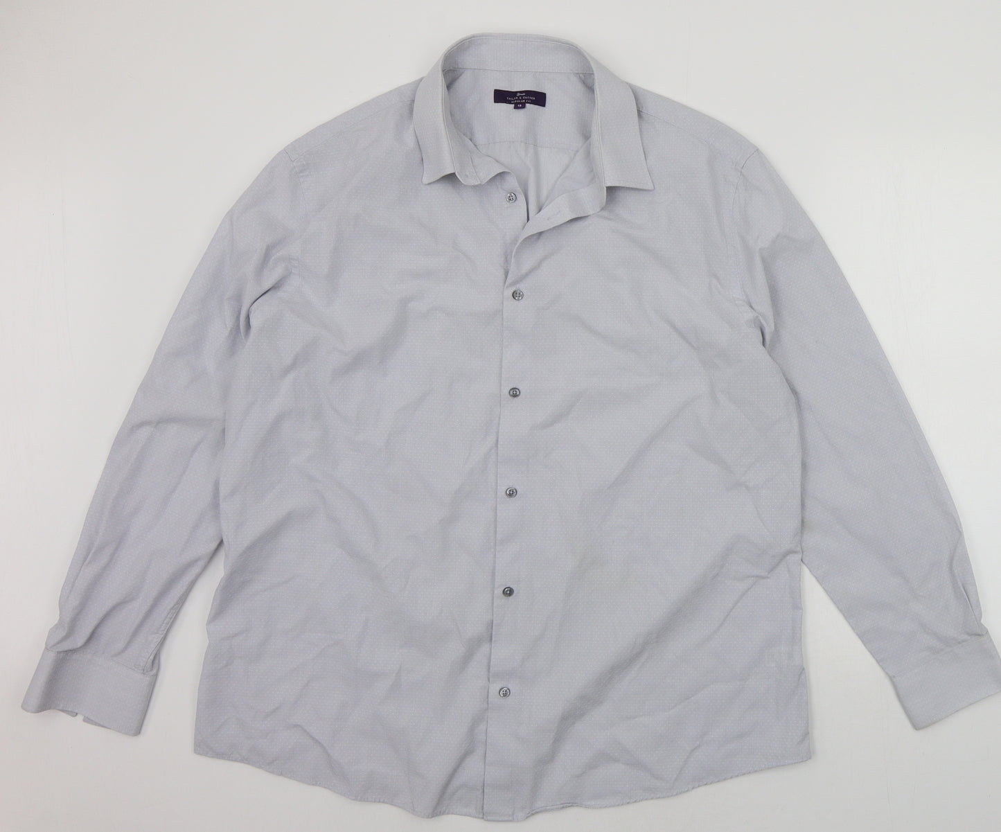 George Mens Grey    Button-Up Size 18