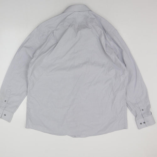 George Mens Grey    Button-Up Size 18