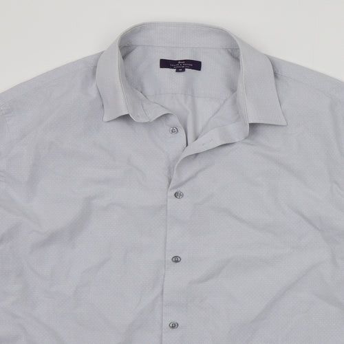 George Mens Grey    Button-Up Size 18