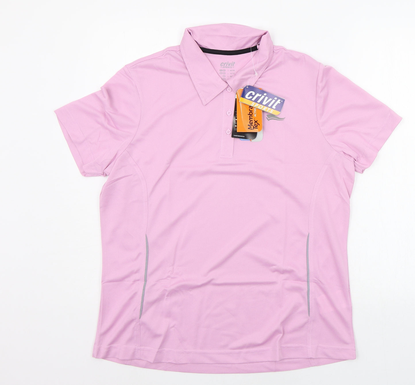 Crivit Mens Pink    Polo Size L