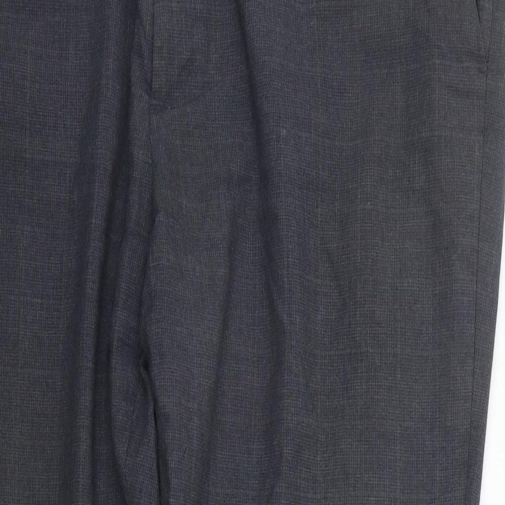 TU Mens Grey Check  Trousers  Size 40 in L31 in