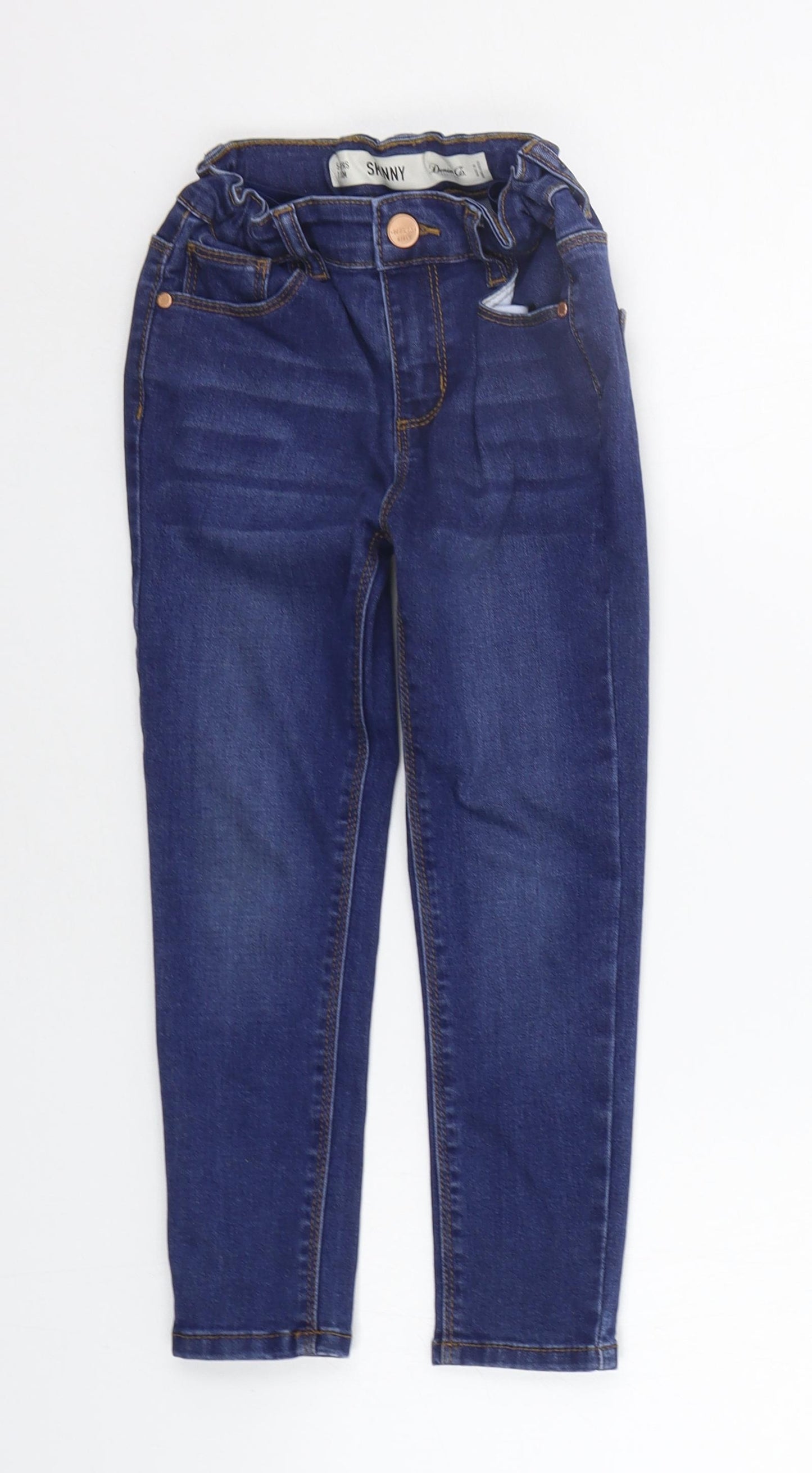 Denim & Co. Girls Blue   Straight Jeans Size 5-6 Years